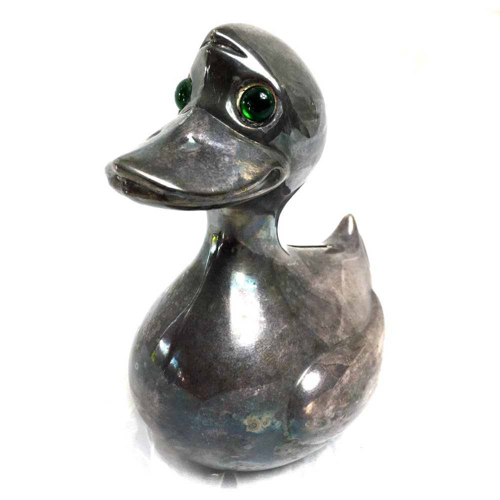 * Duck Bank Silver Plate Made in Denmark VTG